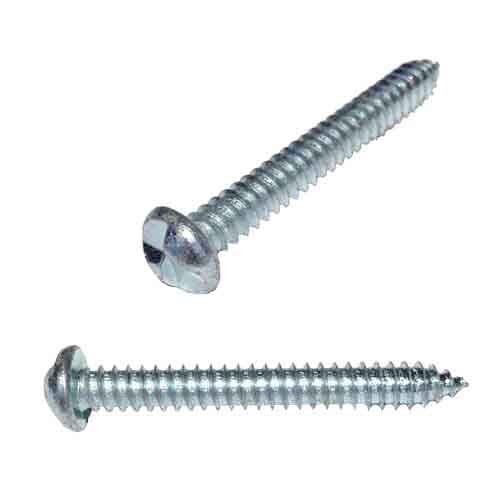 OWTS812 #8 X 1/2" Pan Head, One-Way Slotted, Tapping Screw, Type A, Zinc